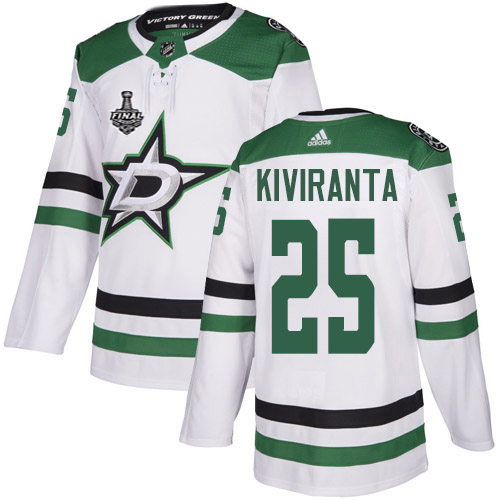 Adidas Men Dallas Stars #25 Joel Kiviranta White Road Authentic 2020 Stanley Cup Final Stitched NHL Jersey